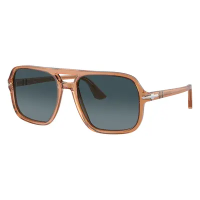 Persol Man Sunglass PO3328S - Frame color: Transparent Brown, Lens color: Light Blue Gradient D