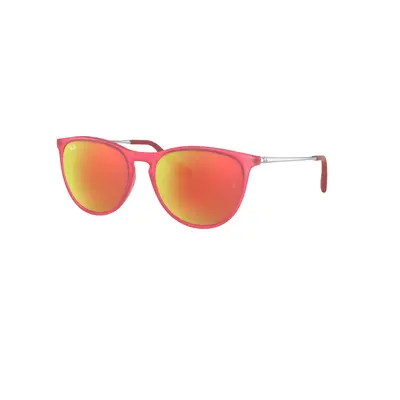 Ray-Ban Unisex Sunglass RB9060S Erika Kids - Frame color: Fuchsia Fluo, Lens color: Brown/Orang