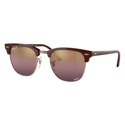 Ray-Ban Unisex Sunglass RB3016 Clubmaster Chromance - Frame color: Bordeaux On Rose Gold, Lens 