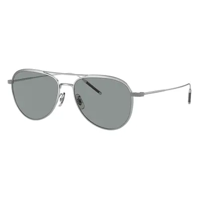 Oliver Peoples Unisex Sunglass OV1276ST TK-3 - Frame color: Brushed Silver, Lens color: Ash Blu