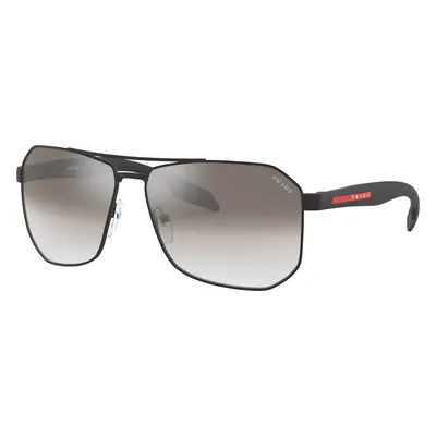 Prada Linea Rossa Man Sunglass PS 51VS - Frame color: Matte Black, Lens color: Gradient Grey Mi