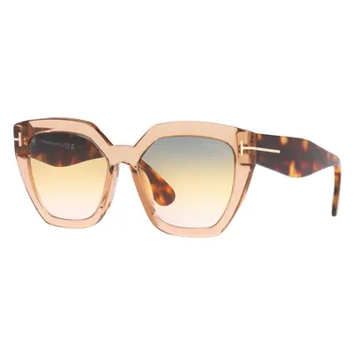 Tom Ford Woman Sunglass FT0939 - Frame color: Brown Shiny, Lens color: Grey Grad