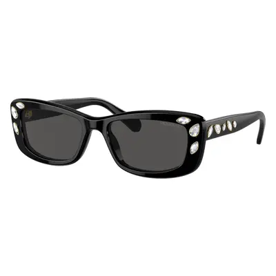 Swarovski Woman Sunglass SK6008 - Frame color: Black, Lens color: Dark Grey