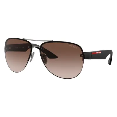 Prada Linea Rossa Man Sunglass PS 55YS - Frame color: Gunmetal, Lens color: Brown Gradient