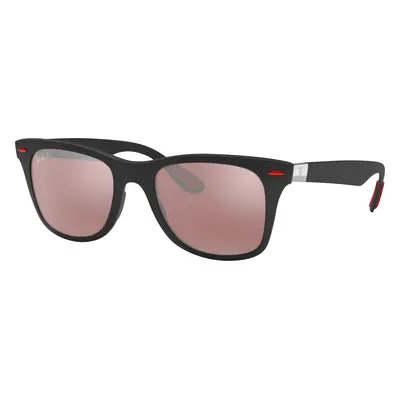 Ray-Ban Man Sunglass RB4195M Scuderia Ferrari Collection - Frame color: Black, Lens color: Purp