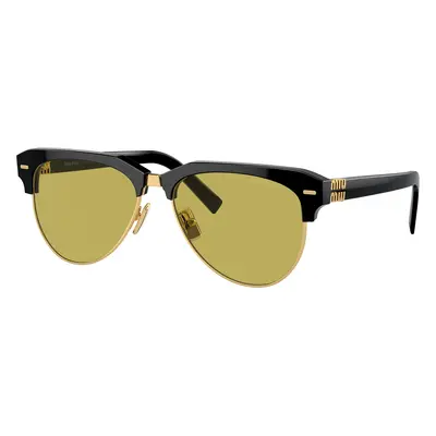 Miu Miu Woman Sunglass MU 09ZS - Frame color: Black, Lens color: Olive Green