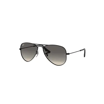 Ray-Ban Unisex Sunglass RB9506S Aviator Kids - Frame color: Black, Lens color: Light Grey/Dark 