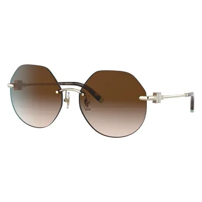 Tiffany & Co. Woman Sunglass TF3077 - Frame color: Pale Gold, Lens color: Brown Gradient