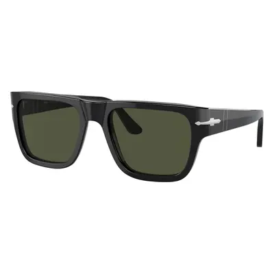 Persol Unisex Sunglass PO3348S - Frame color: Black, Lens color: Green