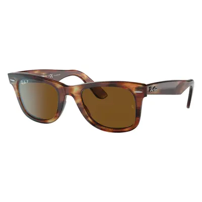 Ray-Ban Unisex Sunglass RB2140 Original Wayfarer Classic - Frame color: Striped Havana, Lens co