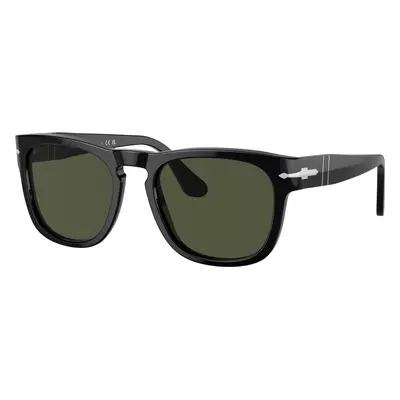 Persol Unisex Sunglass PO3333S Elio - Frame color: Black, Lens color: Green