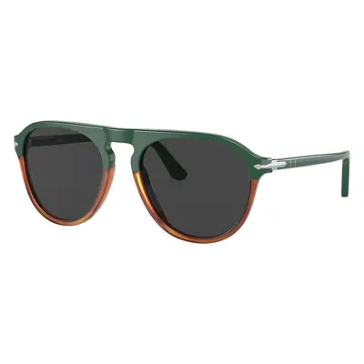 Persol Unisex Sunglass PO3302S - Frame color: Green, Lens color: Polarized Black