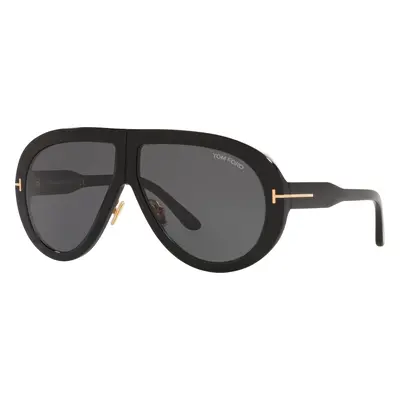 Tom Ford Unisex Sunglass FT0836 - Frame color: Shiny Black, Lens color: Grey