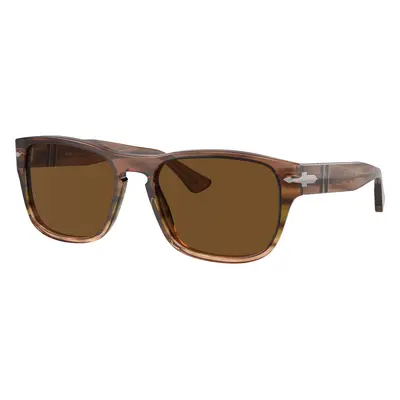 Persol Unisex Sunglass PO3341S - Frame color: Striped Brown Green, Lens color: Polar Brown