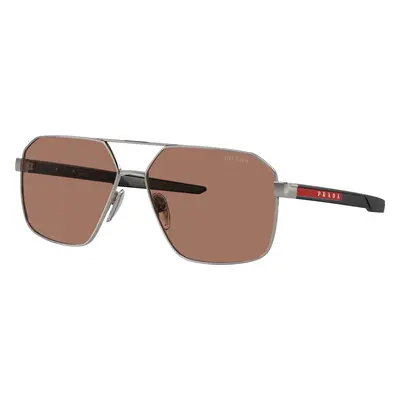 Prada Linea Rossa Man Sunglass PS 55WS - Frame color: Gunmetal, Lens color: Brown