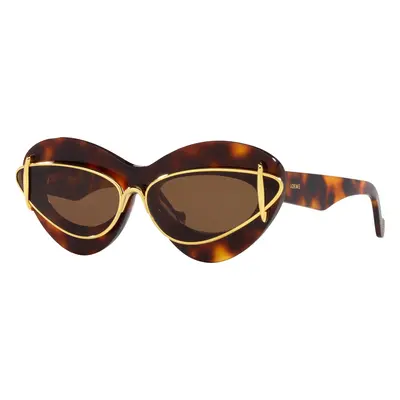 Loewe Woman Sunglass Double Frame LW40119I - Frame color: Tortoise, Lens color: Brown