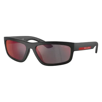 Prada Linea Rossa Man Sunglass PS 05ZS - Frame color: Black Rubbered, Lens color: Dark Grey Mir