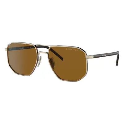 Prada Man Sunglass PR 59YS - Frame color: Pale Gold, Lens color: Polar Brown