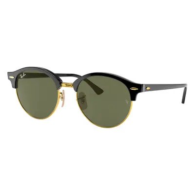 Ray-Ban Unisex Sunglass RB4246 Clubround Classic - Frame color: Black, Lens color: G-15 Green