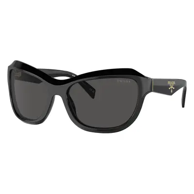 Prada Woman Sunglass PR A27S - Frame color: Black, Lens color: Dark Grey