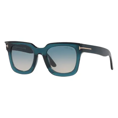 Tom Ford Woman Sunglass Leigh-02 - Frame color: Blue, Lens color: Green Gradient