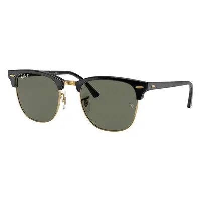 Ray-Ban Unisex Sunglass RB3016 Clubmaster Classic - Frame color: Black On Gold, Lens color: G-1