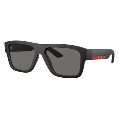 Prada Linea Rossa Man Sunglass PS 04ZS - Frame color: Black Rubbered, Lens color: Dark Grey Pol