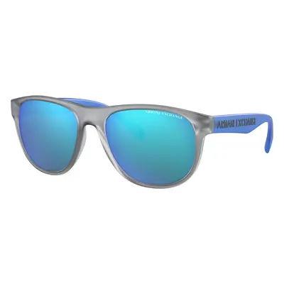 Armani Exchange Man Sunglass AX4096S - Frame color: Matte Grey, Lens color: Green Mirror Light 