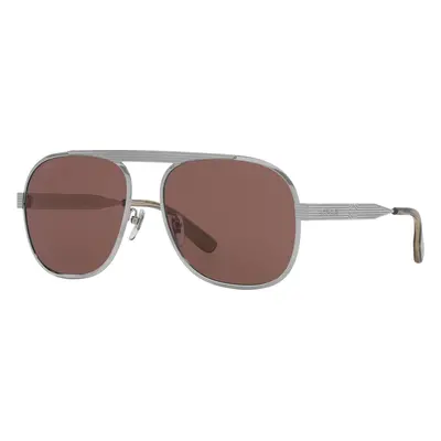 Gucci Man Sunglass GG1514S - Frame color: Silver, Lens color: Brown