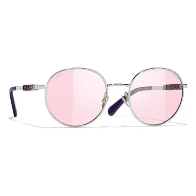 Chanel Woman Sunglass Pantos Sunglasses CH4282 - Frame color: Silver, Lens color: Pink