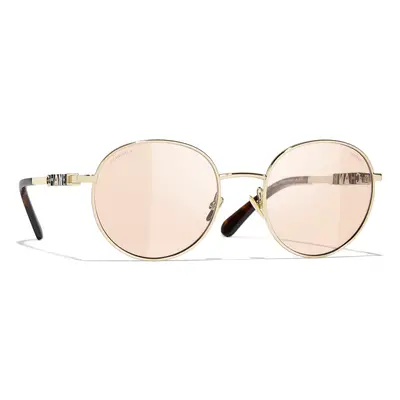 Chanel Woman Sunglass Pantos Sunglasses CH4282 - Frame color: Gold, Lens color: Brown