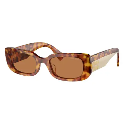 Miu Miu Woman Sunglass MU 08YS - Frame color: Light Havana, Lens color: Brown