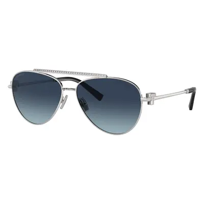 Tiffany & Co. Woman Sunglass TF3101B - Frame color: Silver, Lens color: Azure Gradient Dark Blu