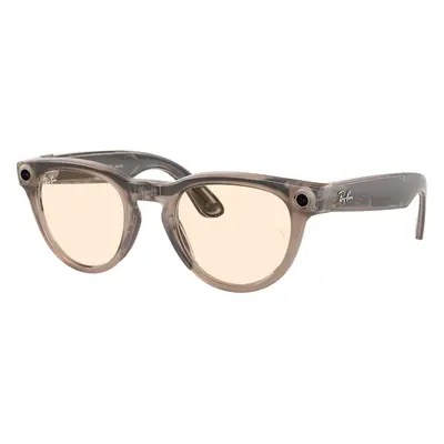 Ray-Ban Unisex RW4009 Ray-Ban | Meta Headliner - Frame color: Warm Stone, Lens color: Clear/Sa