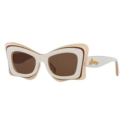 Loewe Woman Sunglass Paulas Ibiza LW40140U - Frame color: Ivory, Lens color: Brown