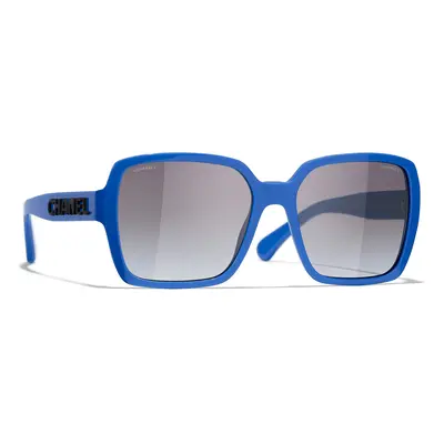 Chanel Woman Sunglass Square Sunglasses CH5408 - Frame color: Blue, Lens color: Grey