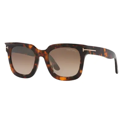 Tom Ford Woman Sunglass Leigh-02 - Frame color: Tortoise Black, Lens color: Brown Mirror