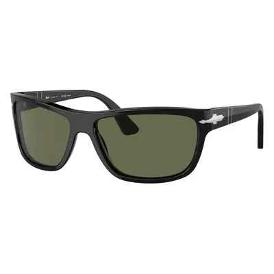 Persol Unisex Sunglass PO3342S - Frame color: Black, Lens color: Polar Green