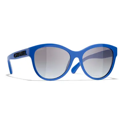 Chanel Woman Sunglass Pantos Sunglasses CH5458 - Frame color: Blue, Lens color: Grey