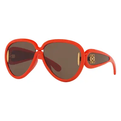 Loewe Woman Sunglass Paulas Ibiza LW40132I - Frame color: Orange, Lens color: Brown