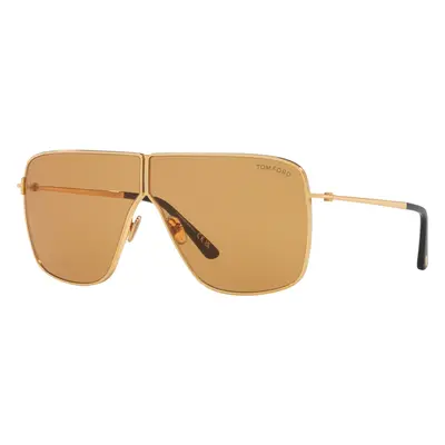 Tom Ford Unisex Sunglass Huxley - Frame color: Gold Shiny, Lens color: Brown