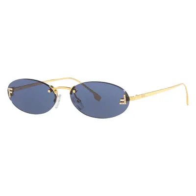 Fendi Woman Sunglass FE4075US - Frame color: Gold Shiny, Lens color: Blue