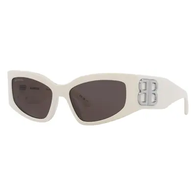 Balenciaga Woman Sunglass BB0321S - Frame color: White, Lens color: Grey