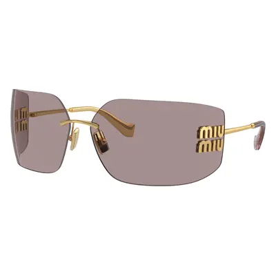 Miu Miu Woman Sunglass MU 54YS - Frame color: Gold, Lens color: Light Purple Brown