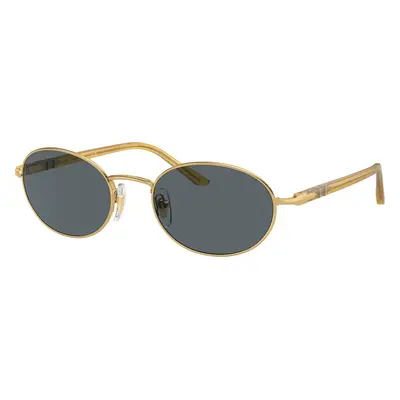 Persol Unisex Sunglass PO1018S Ida - Frame color: Gold, Lens color: Blue