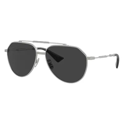 Dolce&Gabbana Man Sunglass DG2302 - Frame color: Matte Silver, Lens color: Polarized Black