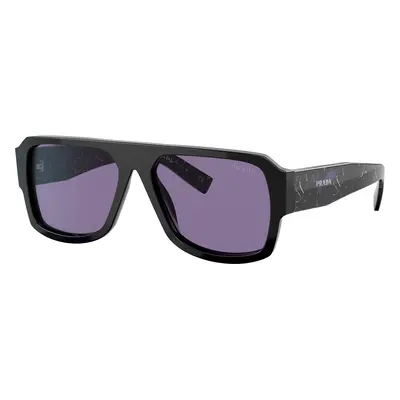 Prada Man Sunglass PR 22YS - Frame color: Black, Lens color: Violet Mirror Internal Silver