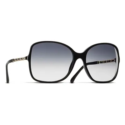 Chanel Woman Sunglass Square Sunglasses CH5210Q - Frame color: Black, Lens color: Grey