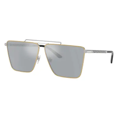 Versace Man Sunglass VE2266 - Frame color: Gold/Silver, Lens color: Blue Mirror Silver