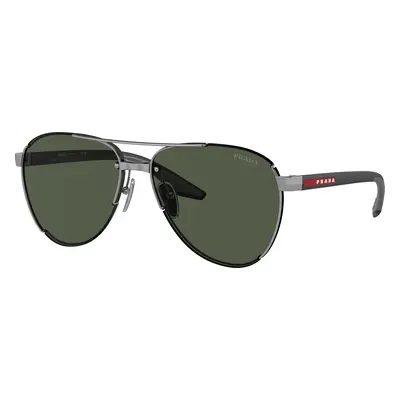 Prada Linea Rossa Man Sunglass PS 51YS - Frame color: Gunmetal, Lens color: Light Green Tuning